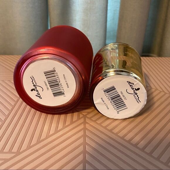 Style Life Candle Votive Holders Merry Christmas Reindeer Snowflake Set of 2 - Picture 6 of 7